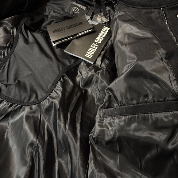 Harley Davidson Jacket 3XL Chisel Denim Trucker Riding Black Men's 98118-23VM/ - Picture 6 of 9